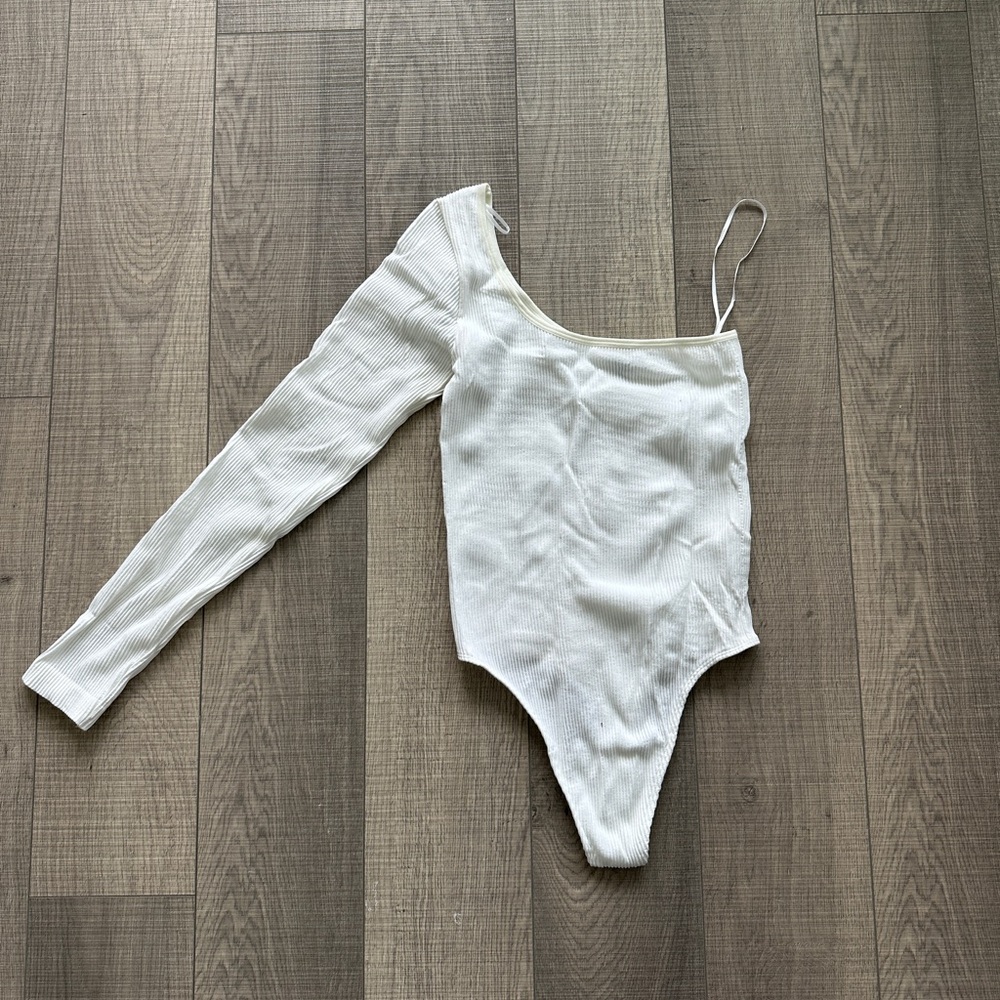 TNA white Ribbed Bodysuit